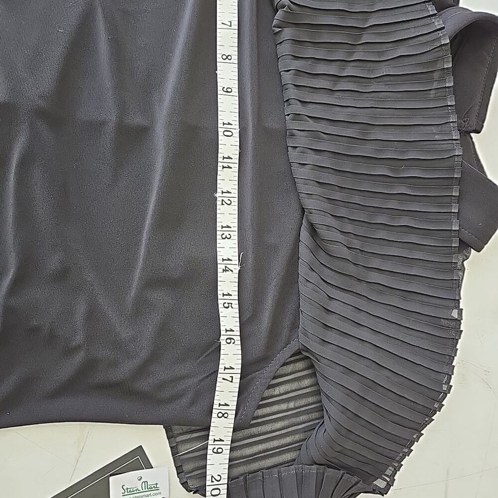 MSK Black Pleated Cape Midi Dress - Picture 5 of 8